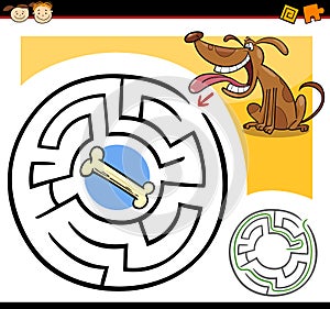 Cartoon maze or labyrinth game