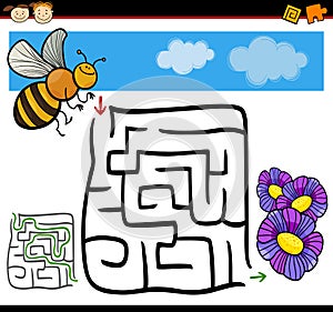 Cartoon maze or labyrinth game