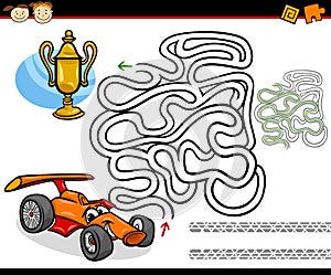 Cartoon maze or labyrinth game