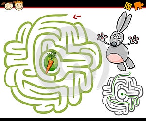 Cartoon maze or labyrinth game