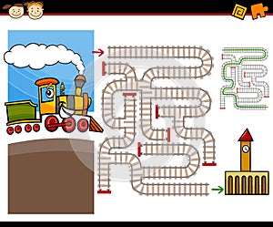 Cartoon maze or labyrinth game