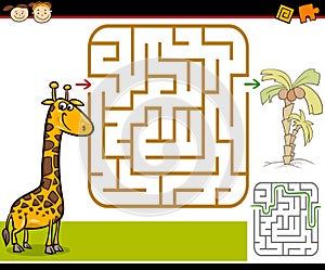 Cartoon maze or labyrinth game