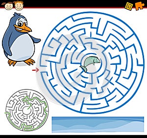 Cartoon maze or labyrinth game