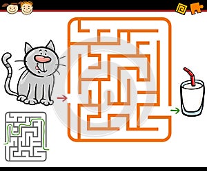 Cartoon maze or labyrinth game