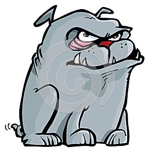 Cartoon of mean bulldog