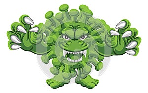 Bacteria Virus Evil Microbe Monster Cartoon photo