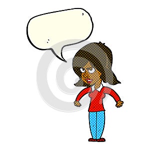 cartoon mean woman with speech bubble