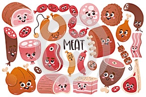 Cartoon Meat Clipart Collection