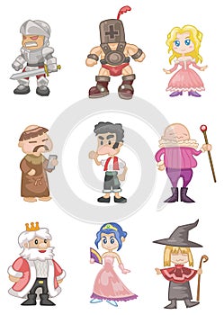 Cartoon medieval people