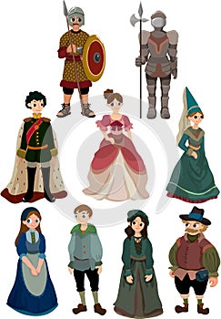 Cartoon Medieval people icon photo