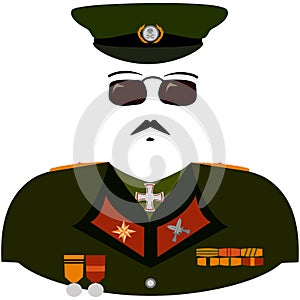 Cartoon militarist uniform