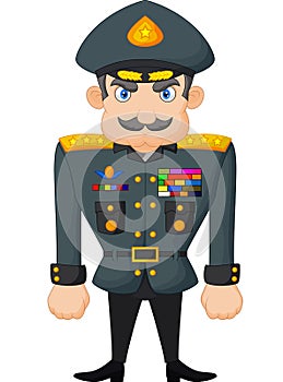 Cartoon military general
