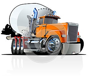 Cartoon Mixer Truck