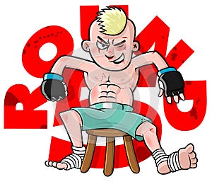 Cartoon MMA Fighter