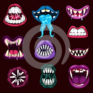 Cartoon monster mouth