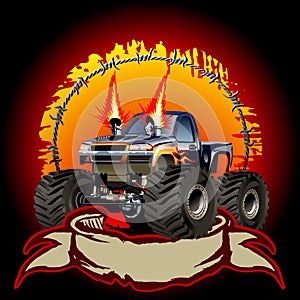 Cartoon Monster Truck