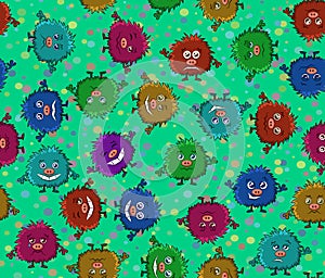 Cartoon Monsters Seamless