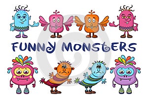 Cartoon Monsters Set
