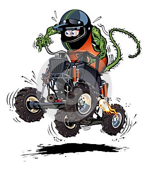 Cartoon monstertruck rat rod