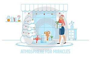 Cartoon a Mother Creating Atmosphere for Miracles