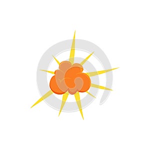 Cartoon motion explosion. Animated explosion shot, explode fire frames. Exploding effect frames vector illustration icon