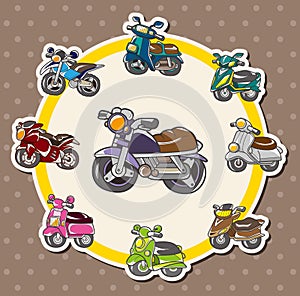 Cartoon motorcycle card