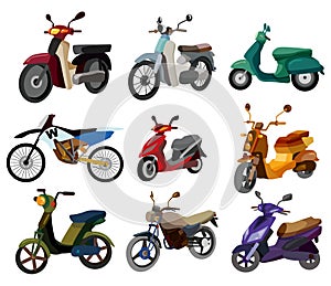 Cartoon motorcycle icon photo