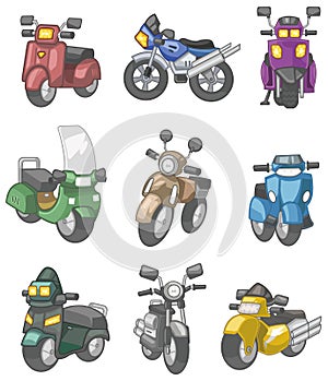 Cartoon motorcycle icon photo