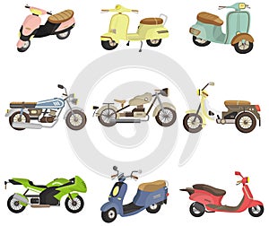 Cartoon motorcycle icon photo