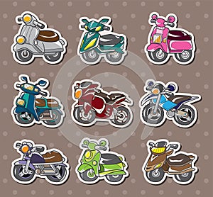 Cartoon motorcycle stickers photo