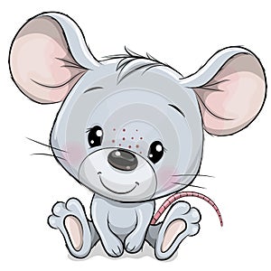 Cartoon Mouse isolated on a white background