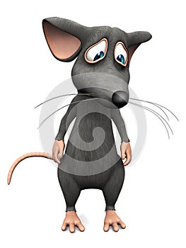 Cartoon mouse looking very sad.