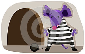 Cartoon mouse prisoner