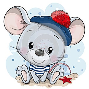 Cartoon Mouse in sailor costume