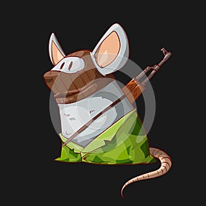 Cartoon mouse terrorist