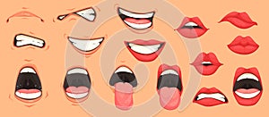 Cartoon Mouth Set