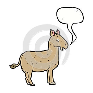 cartoon mule with speech bubble