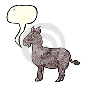 cartoon mule with speech bubble