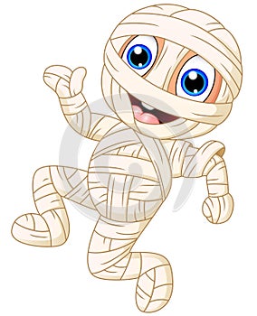 Cartoon mummy walking