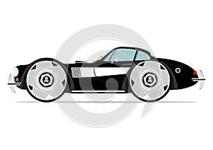 Cartoon muscle car