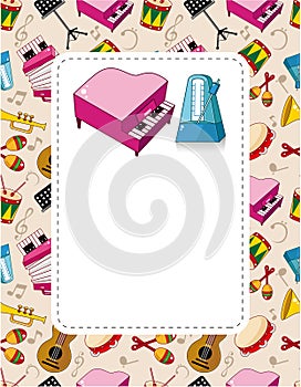 Cartoon music card