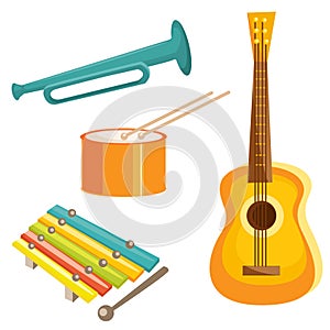 Cartoon musical instruments