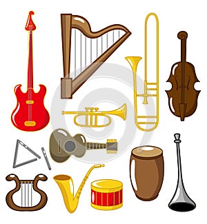 Cartoon musical instruments