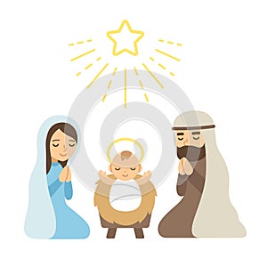Cartoon Nativity Scene