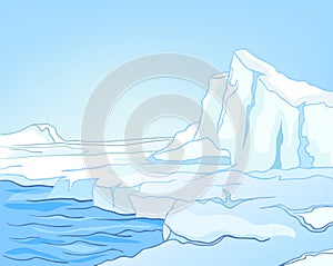 Cartoon Nature Landscape Arctic