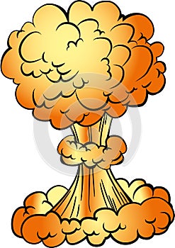 Cartoon nuclear explosion