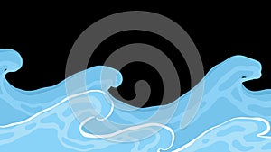 Cartoon Ocean Wave Animation 2