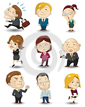 Cartoon office workers icon