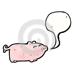 cartoon oinking pig