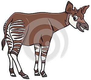 Cartoon okapi comic animal character